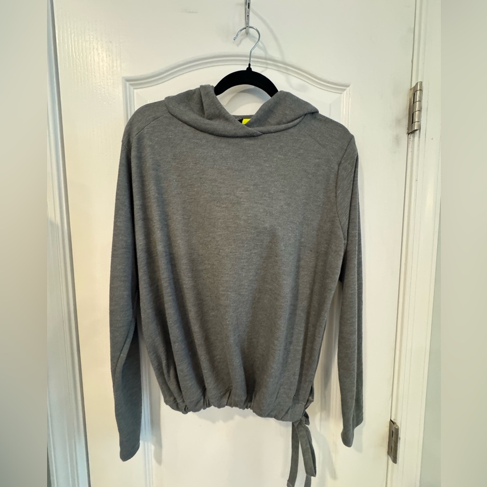 Helly Hansen Gray Lightweight Hoodie with Tie at the Bottom